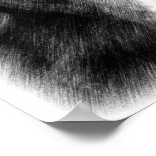 Border Collie Face Stift Art Poster (Ecke)