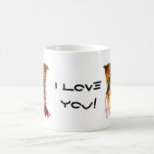 Border Collie Family Dog Personalize Text Kaffeetasse (Mittel)