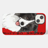 Border Collie Farbmuster iPhone Hülle (Rückseite (Horizontal))