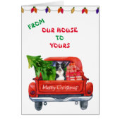 Border Collie Farm Truck Weihnachtskarte (Vorne)