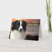 Border Collie Father's Day Card Karte (Vorderseite)