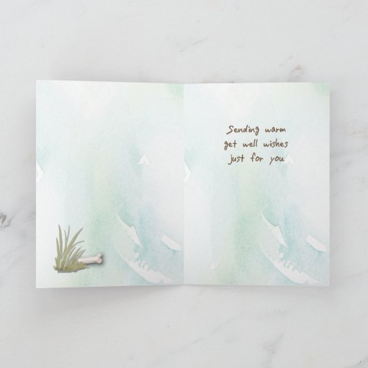 Border Collie Feel Better After Operation Karte (Innenseite)