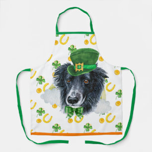 Border Collie Feiertagsdekoration St. Patrick's Da Schürze