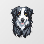 Border Collie Fensteraufkleber (Blatt)