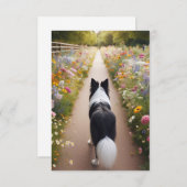 Border Collie Flat Note Card mit Umschlag Mitteilungskarte (Vorne/Hinten)