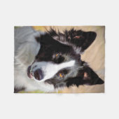 Border-Collie Fleecedecke (Vorderseite (Horizontal))