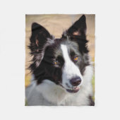Border-Collie Fleecedecke (Vorderseite)