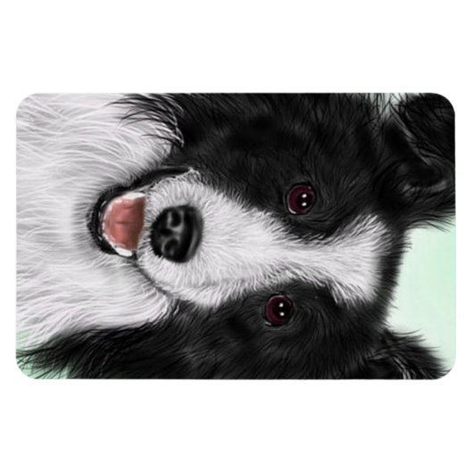 Border Collie Flexible Magnet (Horizontal)