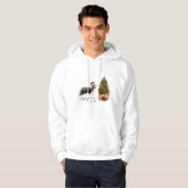 Border Collie Funny Christmas Dog mit Baum Hoodie (Vorne ganz)