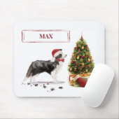 Border Collie Funny Christmas Dog mit Baum Mousepad (Mit Mouse)