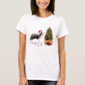 Border Collie Funny Christmas Dog mit Baum T-Shirt (Vorderseite)