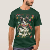 Border Collie Funny Weihnachten T-Shirt (Vorderseite)