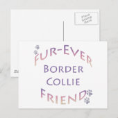 Border Collie Furever Postkarte (Vorne/Hinten)