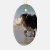 Border-Collie - Fußball jedermann? Keramik Ornament (Rechts)