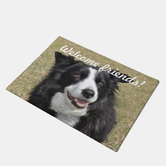 Border Collie Fußmatte (Schrägansicht)
