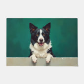 Border Collie Fußmatten Kunst Fußmatte (Vorderseite)
