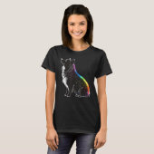 Border Collie Gay LGBT Rainbow Flag on Border Coll T-Shirt (Vorne ganz)