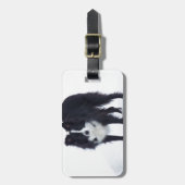 Border-Collie Gepäckanhänger (Vorderseite vertikal)