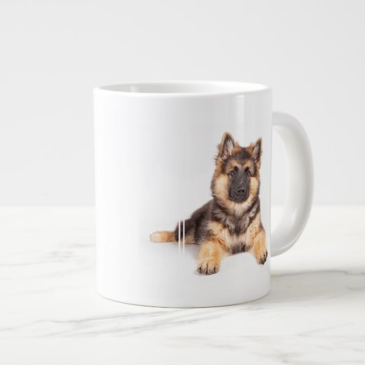 Border Collie German Shepherd Mix Jumbo-Tasse (Vorderseite Rechts)