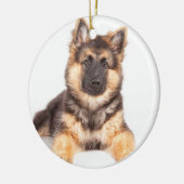 Border Collie German Shepherd Mix Keramik Ornament (Links)