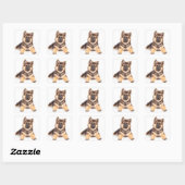 Border Collie German Shepherd Mix Quadratischer Aufkleber (Blatt)