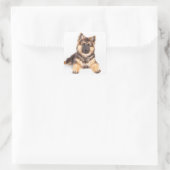 Border Collie German Shepherd Mix Quadratischer Aufkleber (Tasche)