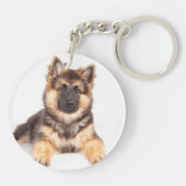 Border Collie German Shepherd Mix Schlüsselanhänger (Rückseite)