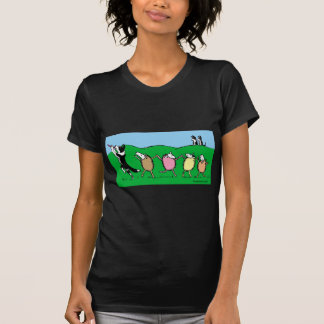 Border-Collie-gescheckter Pfeifer T-Shirt
