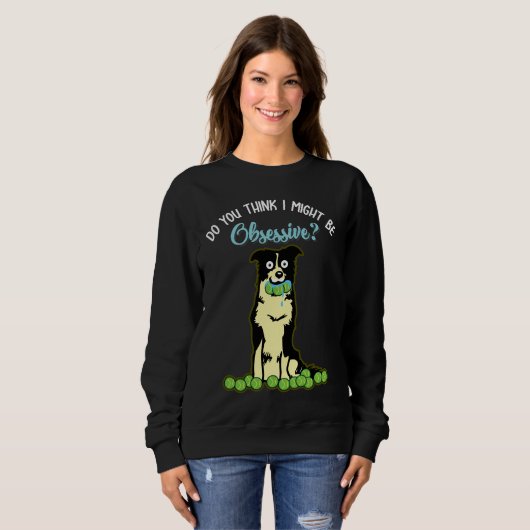 Border-Collie-Geschenk-Idee für lustigen Sweatshirt (Vorne ganz)