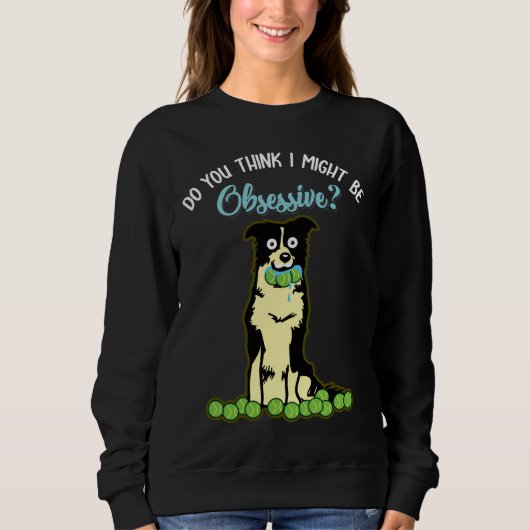 Border-Collie-Geschenk-Idee für lustigen Sweatshirt (Vorderseite)