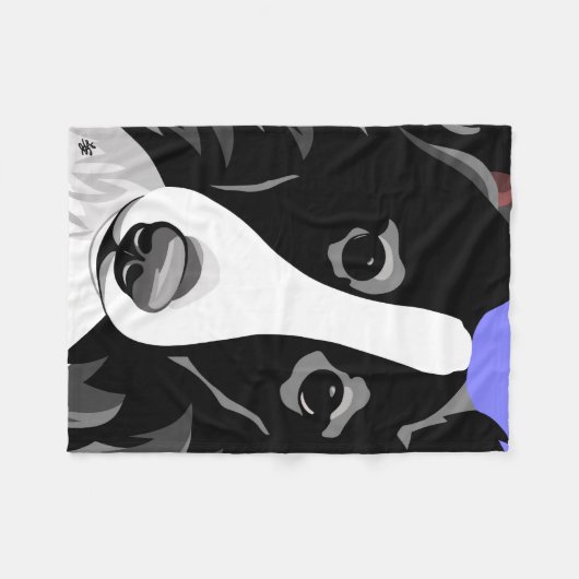 Border-Collie-Geschenke Fleecedecke (Vorderseite (Horizontal))