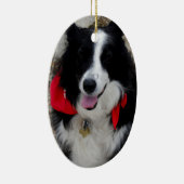 Border-Collie-Geschenke Keramik Ornament (Rechts)