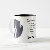 Border-Collie-Geschenke Zweifarbige Tasse (Vorderseite Links)