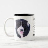 Border-Collie-Geschenke Zweifarbige Tasse (Links)