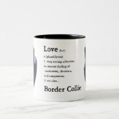 Border-Collie-Geschenke Zweifarbige Tasse (Mittel)