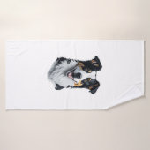 Border Collie Gesicht Badehandtuch (Badehandtuch)