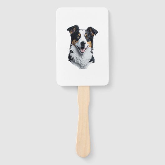 Border Collie Gesicht Fächer (Vorderseite)