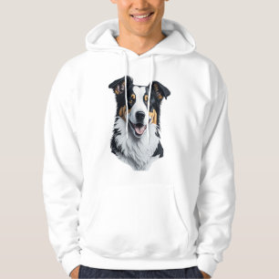 Border Collie Gesicht Hoodie