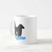 Border-Collie-Gesicht Kaffeetasse (Vorderseite Links)