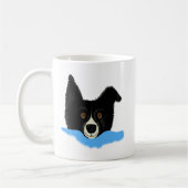 Border-Collie-Gesicht Kaffeetasse (Links)