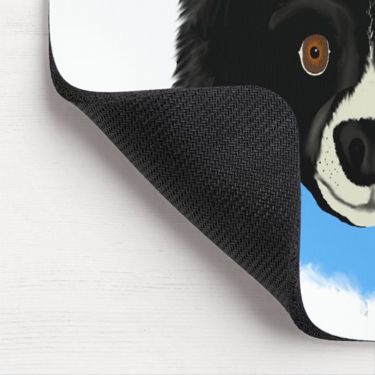 Border-Collie-Gesicht Mousepad (Ecke)