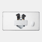 Border Collie Gesicht Schreibtischunterlage (Tastatur & Maus)