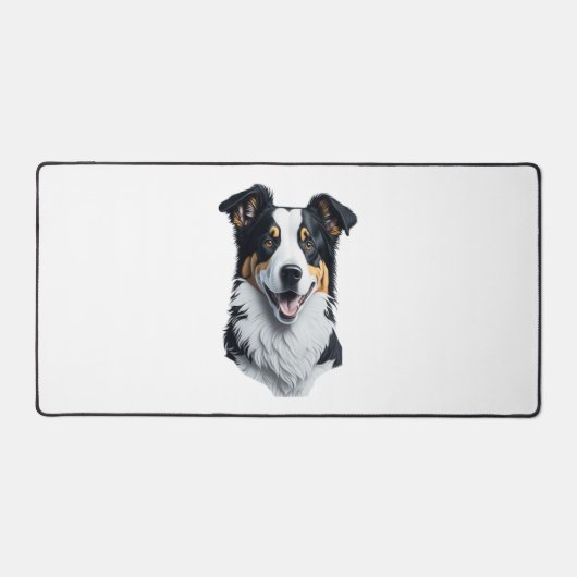 Border Collie Gesicht Schreibtischunterlage (Vorderseite)
