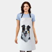 Border Collie Gesicht Schürze (Getragen)