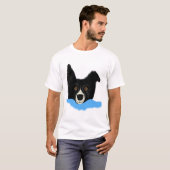 Border-Collie-Gesicht T-Shirt (Vorne ganz)