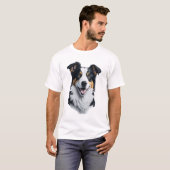 Border Collie Gesicht T-Shirt (Vorne ganz)