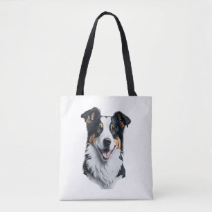 Border Collie Gesicht Tasche