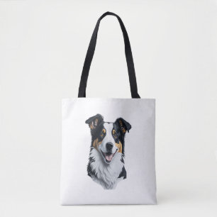 Border Collie Gesicht Tasche