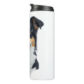 Border Collie Gesicht Thermosbecher (Nach rechts gedreht)