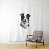 Border Collie Gesicht Wandteppich (Beispiel)